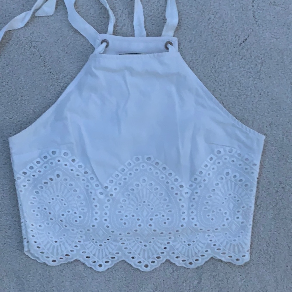 white abercrombie and fitch halter top